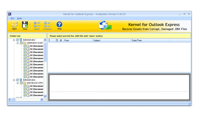 Kernel Outlook Express - Email Recovery Screenshot